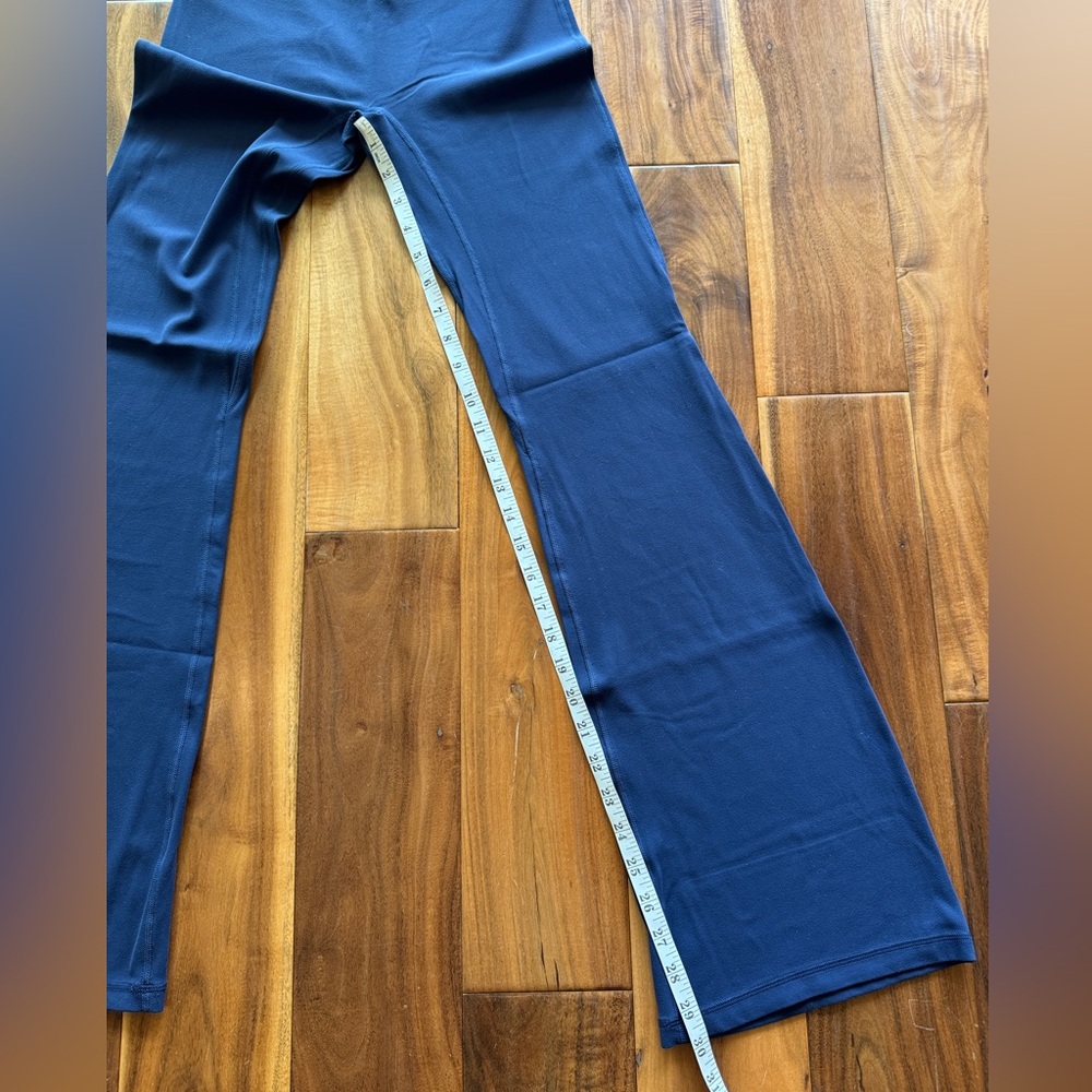 Abercrombie & Fitch Navy Blue Flared Track Pants - Picture 4 of 5